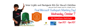 Wednesday is the last Youthspark matching day!