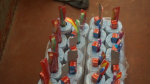Just a few of the care packs we've delivered!