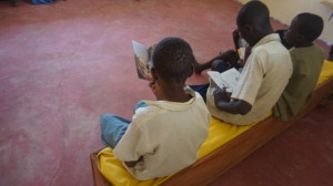Children in our new Library in the Remand Home