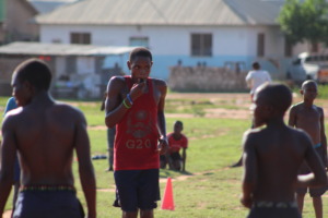 Dula coaching football at the Approved School