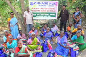 Distribution of food groceries to neglected elders