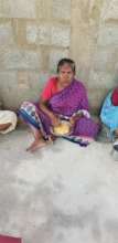 Elder eating meal