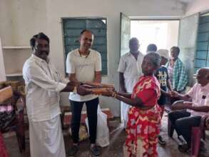 Saree and blanket distribution