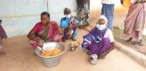 Meal to elders maintaining social distance