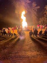 Obligatory campfire with skits, songs and laughter