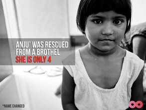 A little girl rescued from a brothel
