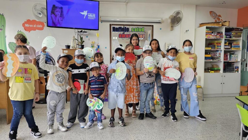 Hospital classroom for sick children in Medellin