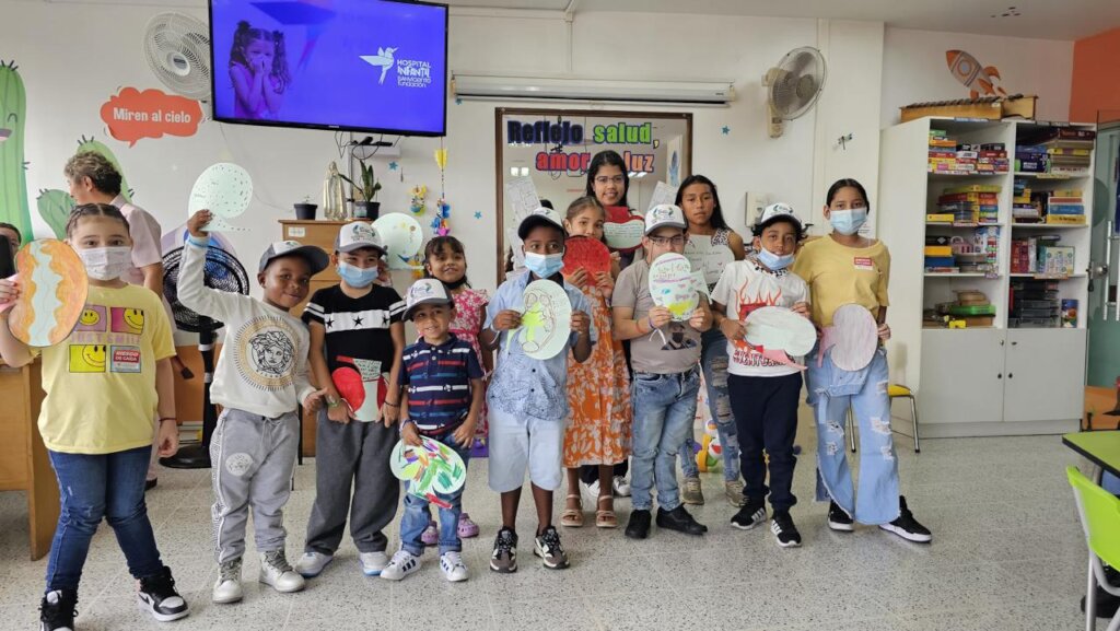 Hospital classroom for sick children in Medellin