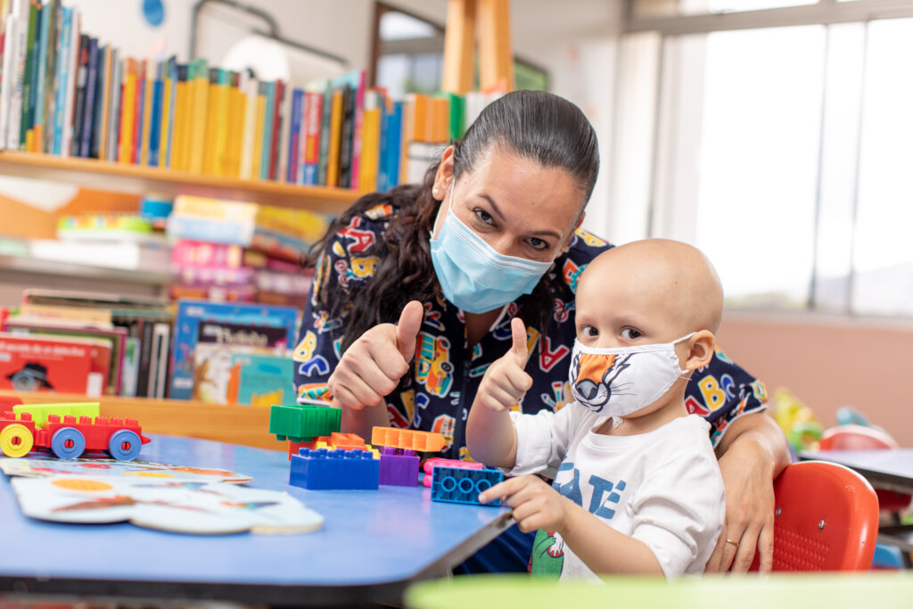 Hospital classroom for sick children in Medellin