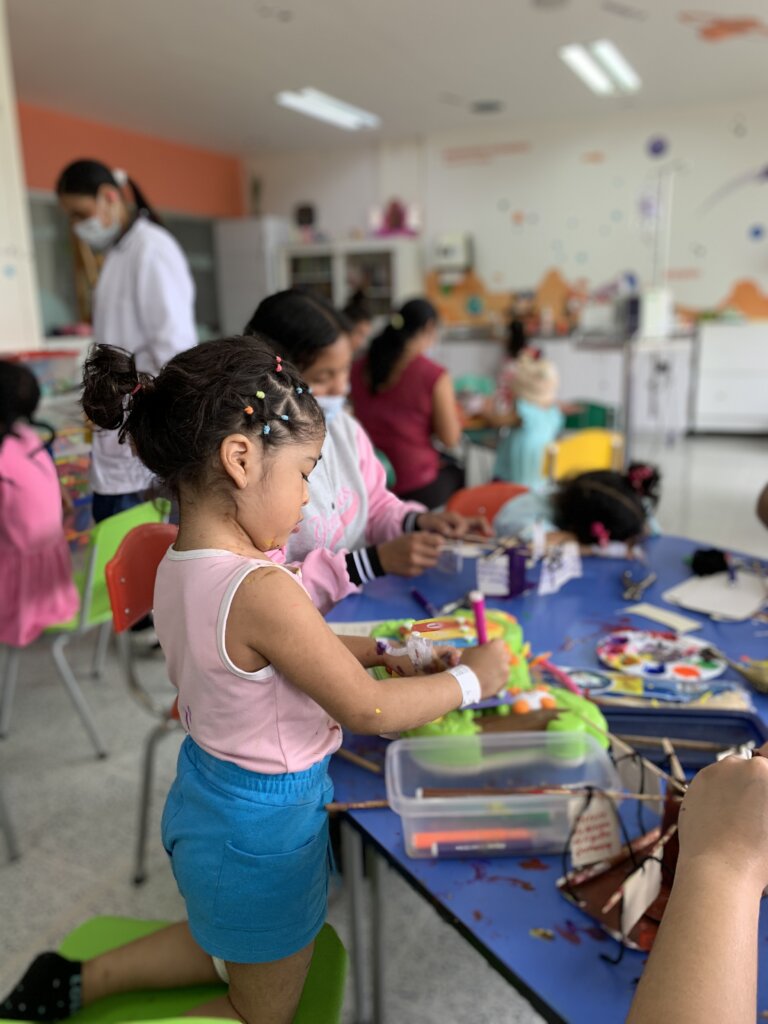 Hospital classroom for sick children in Medellin