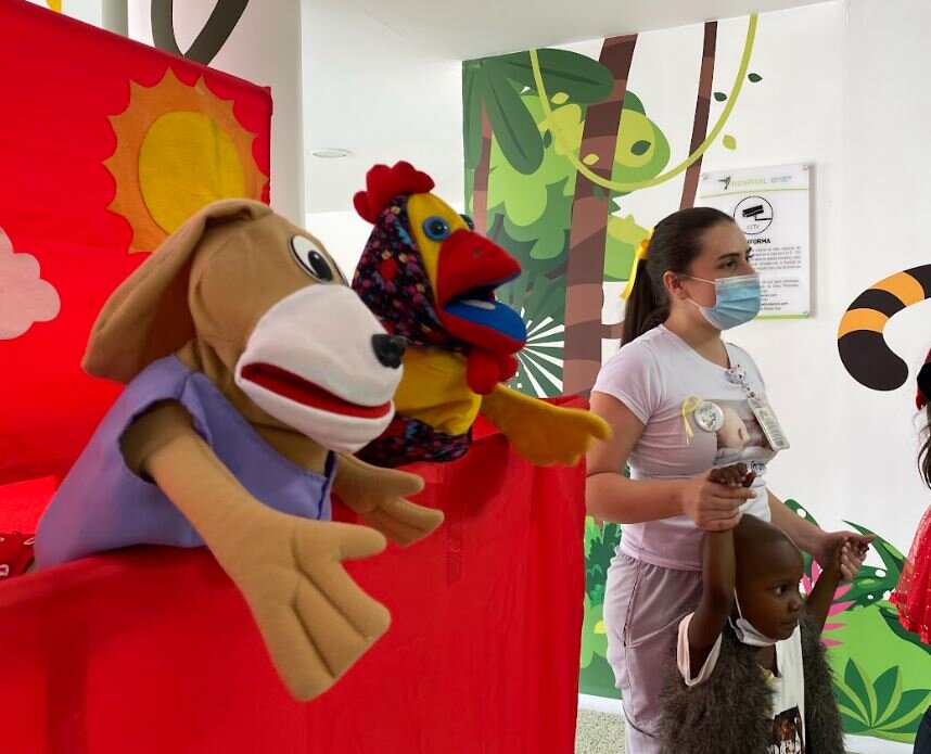 Hospital classroom for sick children in Medellin