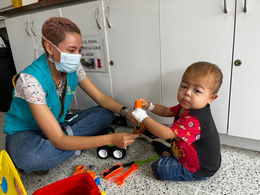 Hospital classroom for sick children in Medellin