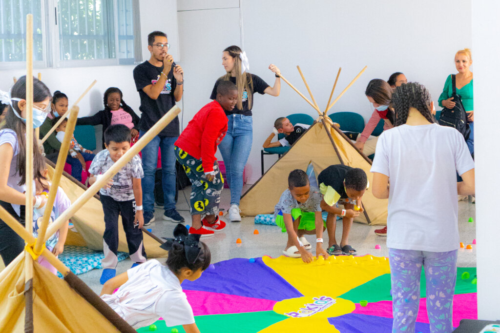 Hospital classroom for sick children in Medellin