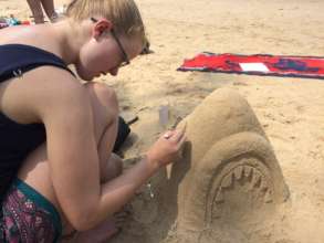 Sharks taking shape in the sand