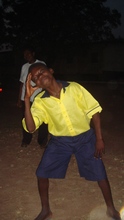 Kwadzo Tawia having fun at the rehabilitation center during a Fe