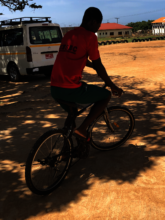 Kwame and his bicycle
