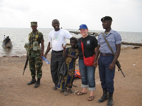 Nadu, with Eric Peasah and the team that helped to rescue her