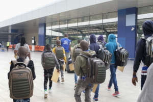 IOM escorts rescued children on their flight home