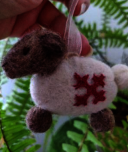 Marash embroidery on HDIF's natural wool ornament