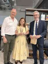 Maral from Aleppo with the Swedish Ambassador