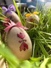 Hand Embroidered Easter Eggs