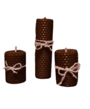 100% natural hand rolled beeswax candles