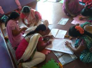 Teachers at a training workshop