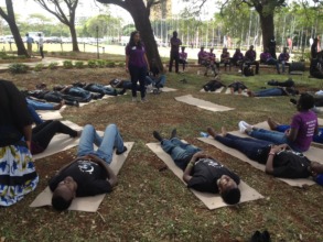 A breathing session in progress