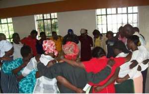 Our participants coming together in a circle