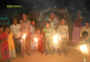 Slum kids celebrated Diwali