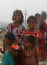 Happy street children