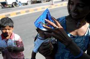 HOLI Festival with Poor Street Children