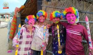 Spreading Holi Joy Among Slum Children