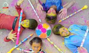 Spreading Holi Joy Among Slum Children