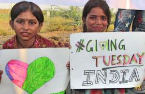 Street Kids Celebrating Giving Tuesday India