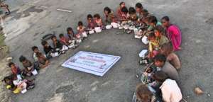 Street Kids Celebrating Giving Tuesday India