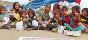 Happy Street Kids with Gift & food !!