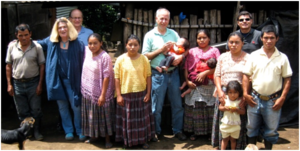 Fredy's family with their visitors
