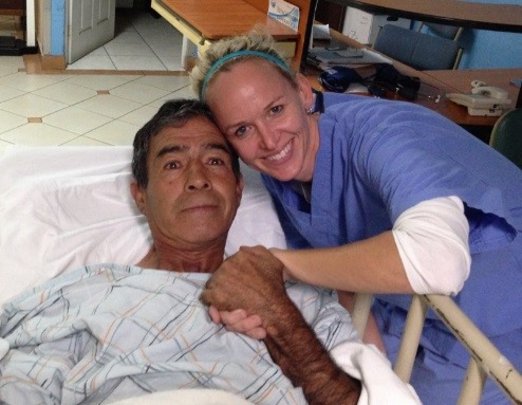 Nurse with patient