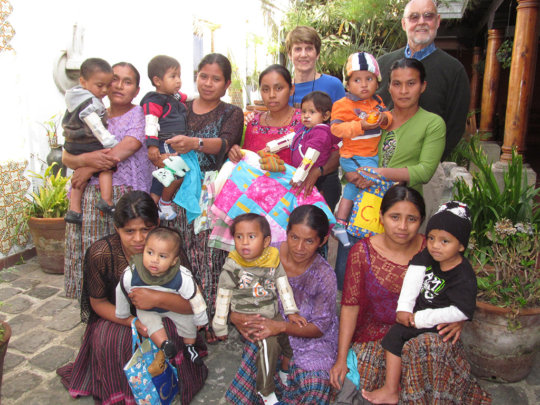 Some of our patients and their gift bags