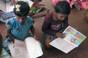 Children reading books