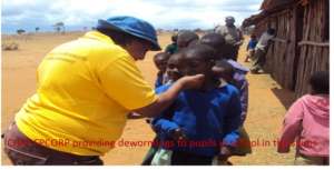 CHAT FPCORP providing demorming tablets to pupils