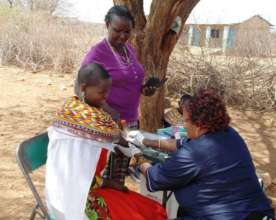 Jane* receiving 5yrs. insertion from CHAT nurse