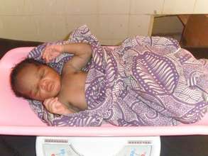 The first baby to be born in the maternity clinic