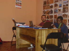 Giulio & Cabral in the AVN office in Ghana