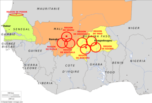The regional deployment: 10 regions in 3 countries