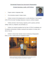 Emiliano Gudino - Scholarship recipient