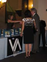 Gabriela greeting attendees