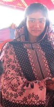 A girl newly enrolled for free education