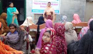 Session with Women by teachers and students